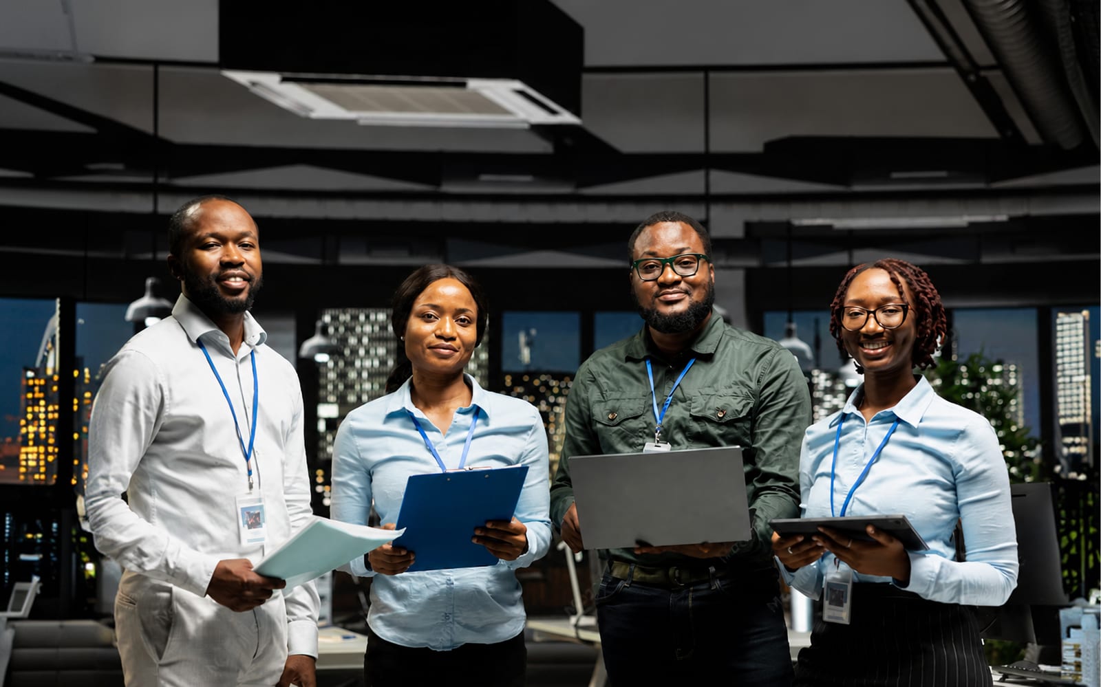 The Hagios Advisory team in their office